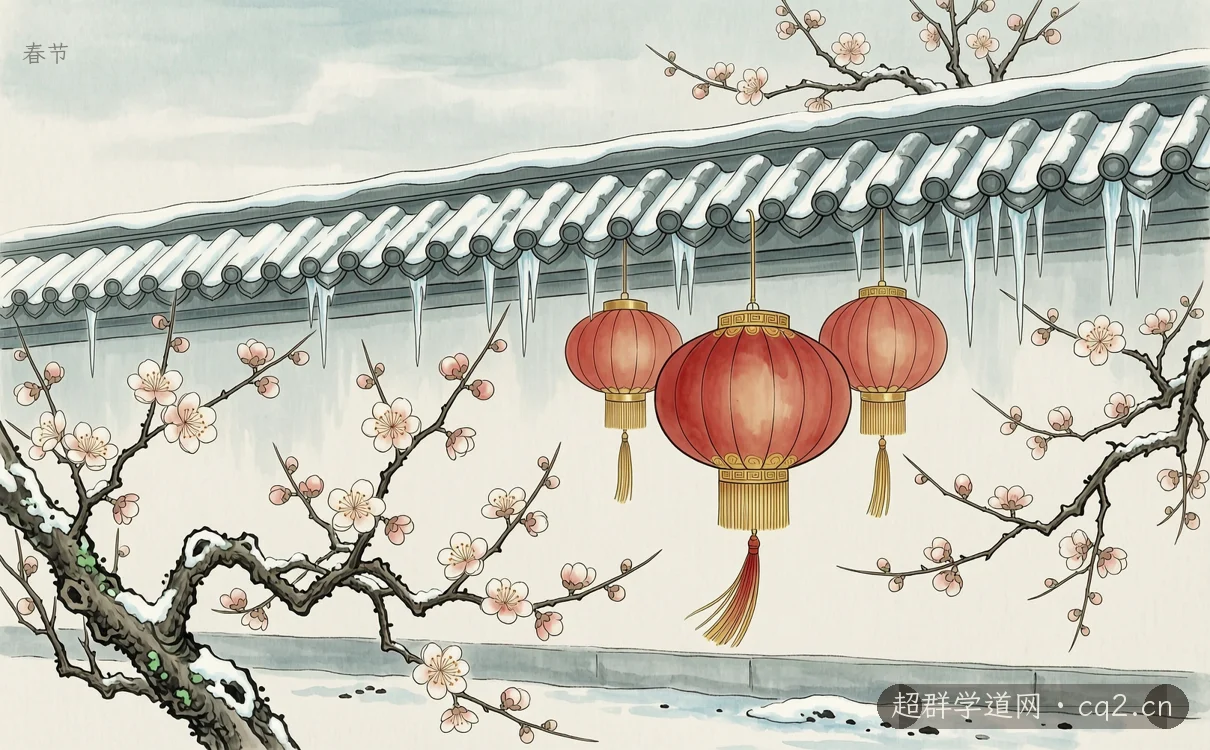 春节节俗意境图