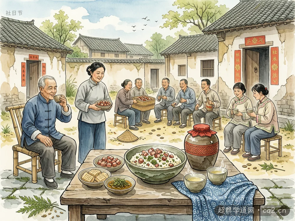 社日节（AI 生成意境插图）